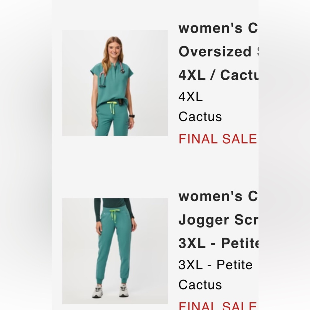 Fig plus size scrubs